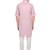 Pink  and  White Modi kurta  and  Pyjama Set For Men