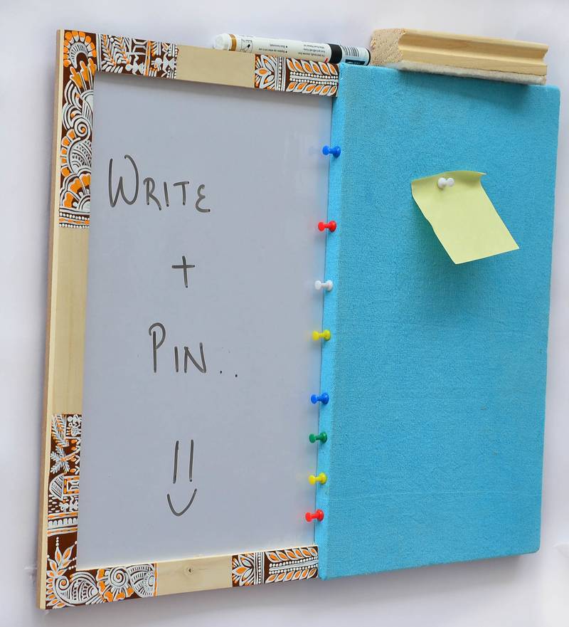 Pinboard and whiteboard and Combination board Handpainted chowk work