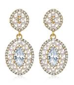 Copper crystal earrings