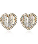 Copper cubic zirconia earrings