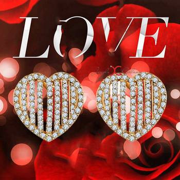 Copper cubic zirconia earrings 3
