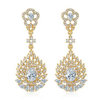 Copper crystal earrings 1