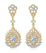 Copper crystal earrings