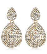 Copper cubic zirconia earrings