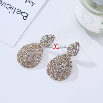 Copper cubic zirconia earrings 5
