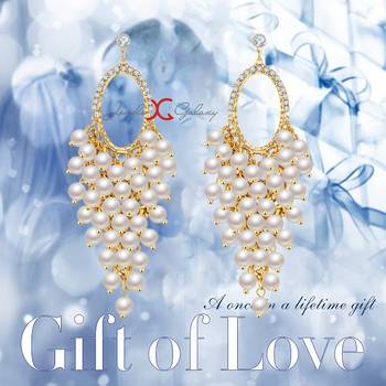 Copper pearl earrings 3