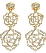 Copper cubic zirconia earrings