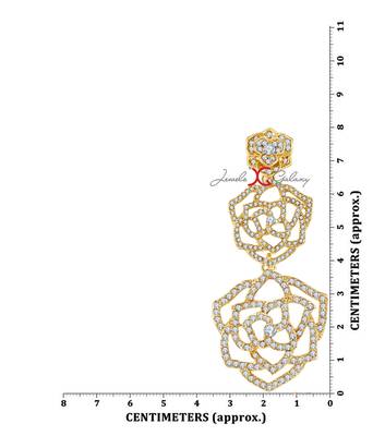 Copper cubic zirconia earrings 4