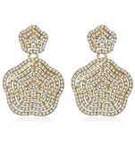 Copper cubic zirconia earrings