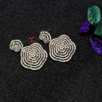 Copper cubic zirconia earrings 5