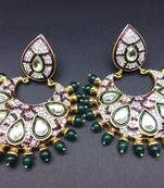 Kundan And Meenakari Work Ethnic Earrings Pair