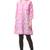 Pink embroidered Pure Cotton stitched kurti