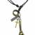 Hip Hop Punk Pipe Wrench Cross Bronze Vintage Dog Tag Leather Pendant Chain For Boys Men