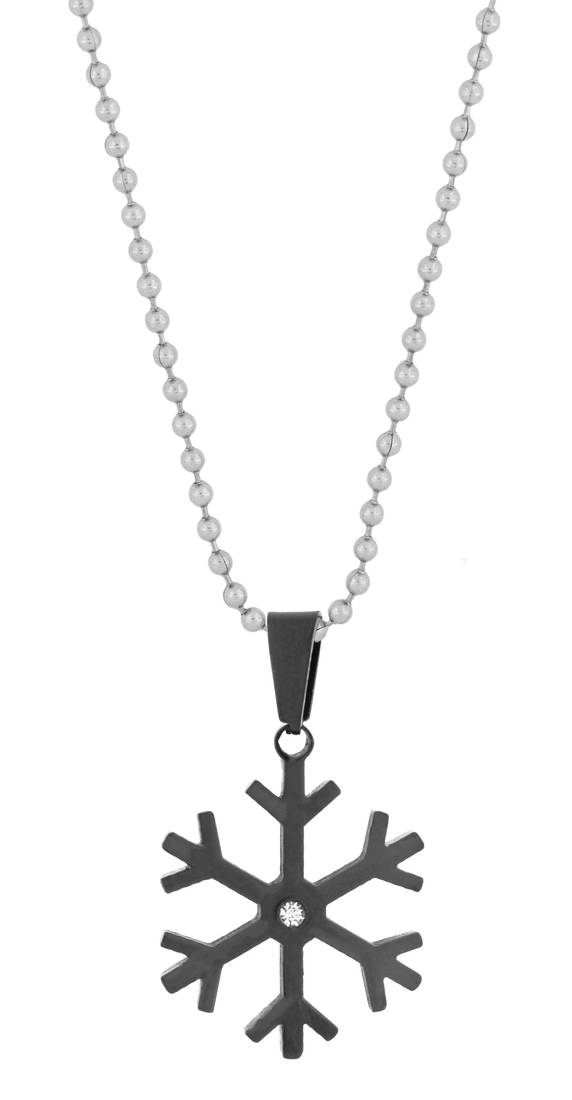 Love Wheel Black Silver 316L Surgical Stainless Steel Gift Pendant Chain Couple Unisex