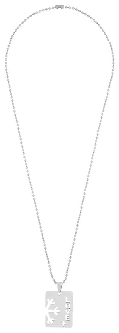 Love Wheel Black Silver 316L Surgical Stainless Steel Gift Pendant Chain Couple Unisex