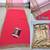 Red embroidered georgette saree with blouse