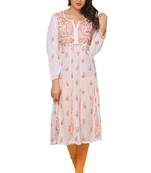 Multicolor embroidered Pure Cotton  stitched kurti