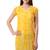 Yellow embroidered Pure Cotton stitched kurti
