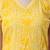 Yellow embroidered Pure Cotton stitched kurti