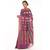 Magenta woven organza saree with blouse