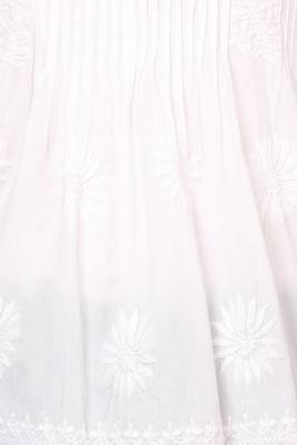White embroidered Cotton stitched kurti 6
