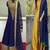 Navy Blue & Gold Color Embroidery Work Bengaluri and taffeta Silk anarkali Salwar Suit for festival collection