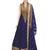 Navy Blue & Gold Color Embroidery Work Bengaluri and taffeta Silk anarkali Salwar Suit for festival collection