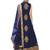 Navy Blue & Gold Color Embroidery Work Bengaluri and taffeta Silk anarkali Salwar Suit for festival collection