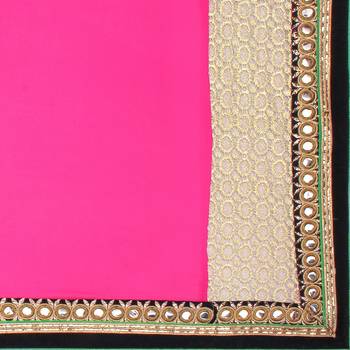 Pink Embroidered Saree With Blouse 5