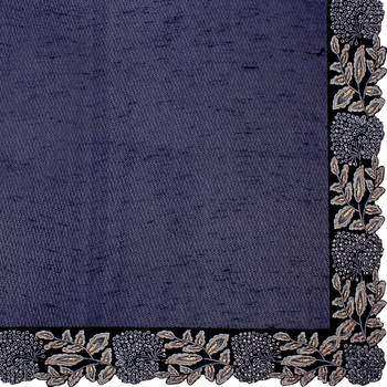 Black Embroidered Velvet Saree With Blouse 5