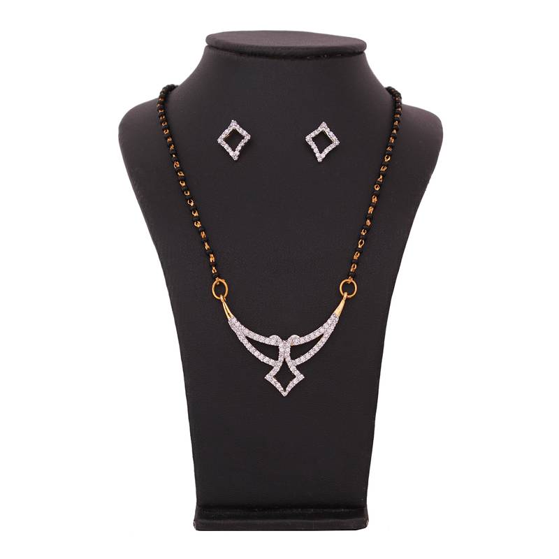 White diamond mangalsutra