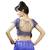 Blue Raw Silk Blouse With Gold Embroidered Work Ready Made Padded Saree Blouse. Ra 45