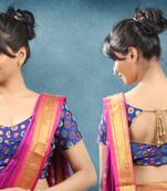 Jacquard Silk blouse with lining. "RA Apparels" Maharashtrian style blouse from MuHeNeRa Ra220