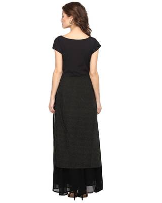 Black printed crepe stitched kurtas-and-kurtis 2
