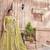 Yellow resham embroidery faux super net salwar with dupatta