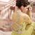 Yellow resham embroidery faux super net salwar with dupatta