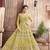 Yellow resham embroidery faux super net salwar with dupatta