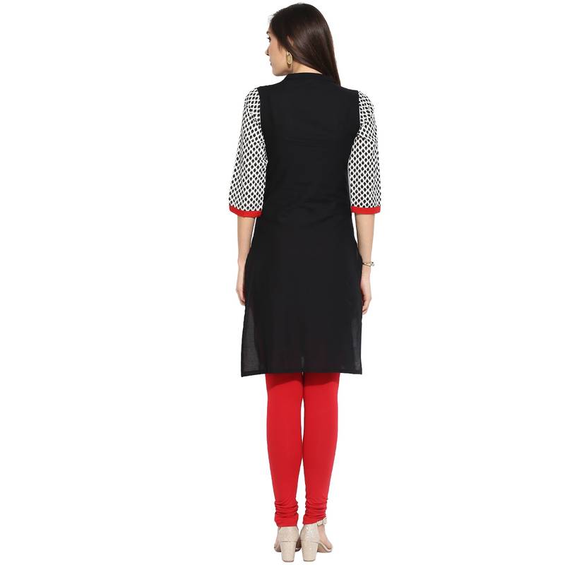 Blue thread_work Cotton stitched kurti