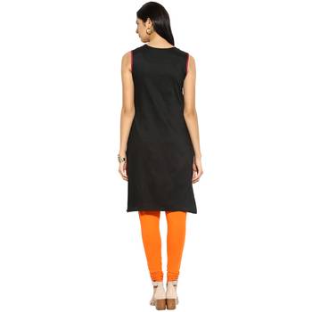 Black thread_work cotton_poly stitched kurti 2