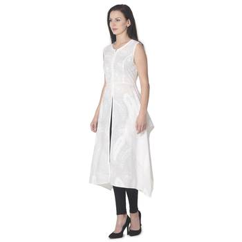 White printed cotton stitched kurtas-and-kurtis 3