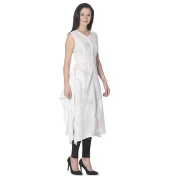 White printed cotton stitched kurtas-and-kurtis 4