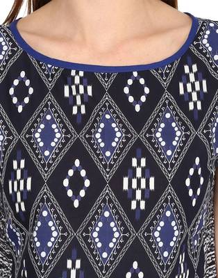 black Cotton printed stitched tops 5