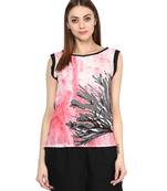 white Cotton printed stitched tops