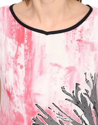 white Cotton printed stitched tops 5