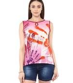 multicolor Cotton printed stitched tops