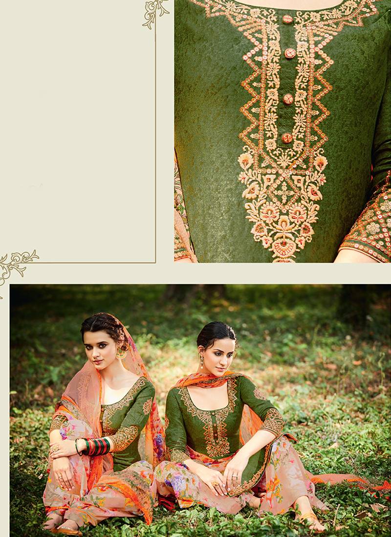 Mehendi embroidered cotton salwar