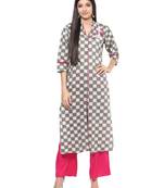 Jaipur Kurti Cotton Grey Kurta