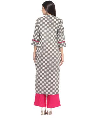 Jaipur Kurti Cotton Grey Kurta 3