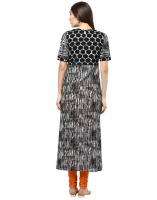 Jaipur Kurti Cotton Black Embroidered Kurta 3
