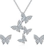 White crystal pendants